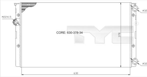 TYC 737-0027 - Радиатор, охлаждение двигателя autosila-amz.com