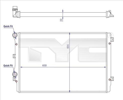 TYC 737-0072-R - Радиатор, охлаждение двигателя autosila-amz.com