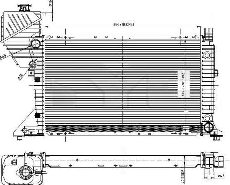 TYC 721-0010 - Радиатор, охлаждение двигателя autosila-amz.com