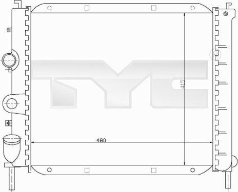 TYC 728-0008-R - Радиатор, охлаждение двигателя autosila-amz.com