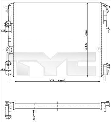 TYC 728-0015 - Радиатор, охлаждение двигателя autosila-amz.com