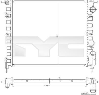 TYC 728-0031 - Радиатор, охлаждение двигателя autosila-amz.com