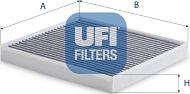 UFI 54.440.00 - Фильтр воздуха в салоне autosila-amz.com