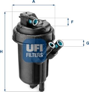 UFI 55.114.01 - Топливный фильтр autosila-amz.com