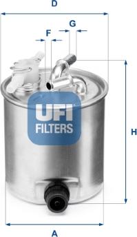 UFI 55.392.00 - Топливный фильтр autosila-amz.com