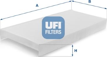 UFI 53.443.00 - Фильтр воздуха в салоне autosila-amz.com