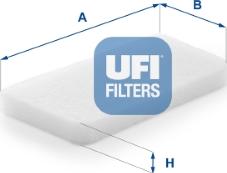 UFI 53.460.00 - Фильтр воздуха в салоне autosila-amz.com