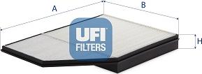 UFI 53.531.00 - Фильтр воздуха в салоне autosila-amz.com