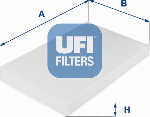 UFI 53.038.00 - Фильтр воздуха в салоне autosila-amz.com