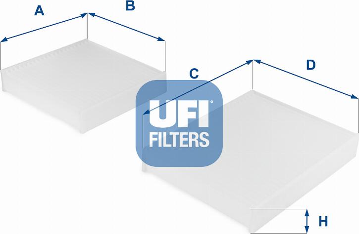 UFI 53.143.00 - Фильтр воздуха в салоне autosila-amz.com