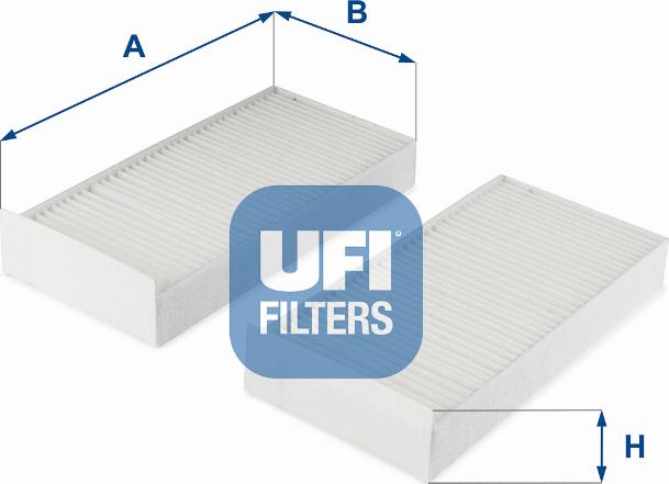 UFI 53.332.00 - Фильтр воздуха в салоне autosila-amz.com