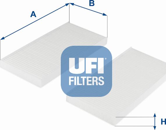 UFI 53.259.00 - Фильтр воздуха в салоне autosila-amz.com