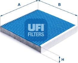 UFI 34.282.00 - Фильтр воздуха в салоне autosila-amz.com