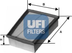 UFI 30.157.00 - Воздушный фильтр, двигатель autosila-amz.com