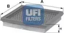 UFI 30.122.00 - Воздушный фильтр, двигатель autosila-amz.com