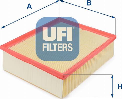 UFI 30.162.00 - Воздушный фильтр, двигатель autosila-amz.com