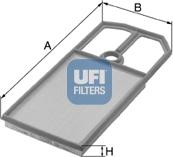 UFI 30.184.00 - Воздушный фильтр, двигатель autosila-amz.com