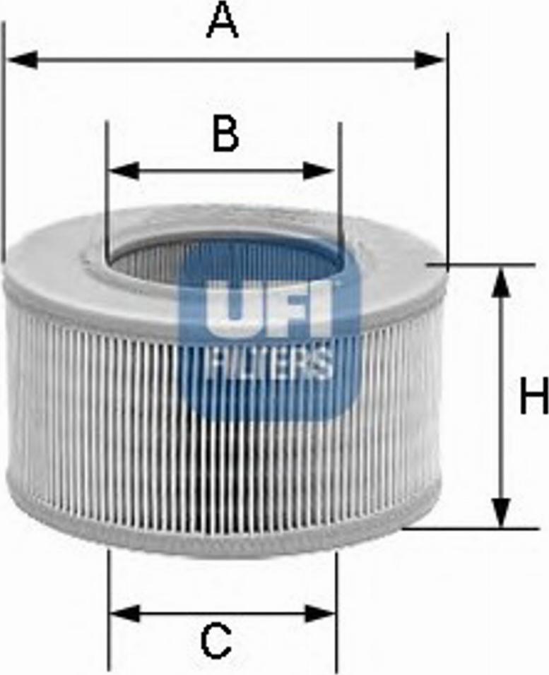 UFI 30.879.01 - Воздушный фильтр, двигатель autosila-amz.com