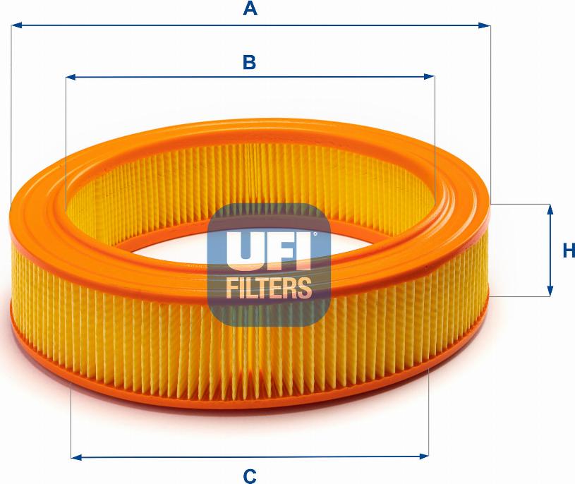 UFI 30.871.00 - Воздушный фильтр, двигатель autosila-amz.com