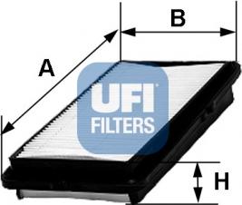 UFI 30.242.00 - Воздушный фильтр, двигатель autosila-amz.com