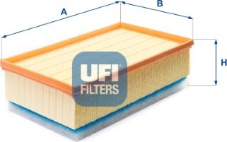 UFI 30.B24.00 - Воздушный фильтр, двигатель autosila-amz.com