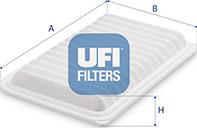 UFI 30.C40.00 - Воздушный фильтр, двигатель autosila-amz.com