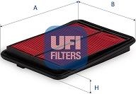 UFI 30.C62.00 - Воздушный фильтр, двигатель autosila-amz.com