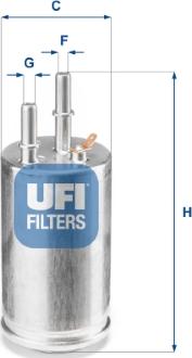 UFI 31.951.00 - Топливный фильтр autosila-amz.com