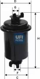 UFI 31.549.00 - Топливный фильтр autosila-amz.com