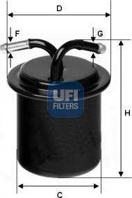 UFI 31.541.00 - Топливный фильтр autosila-amz.com