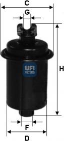 UFI 31.551.00 - Топливный фильтр autosila-amz.com