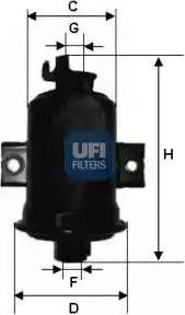 UFI 31.557.00 - Топливный фильтр autosila-amz.com
