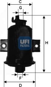 UFI 31.560.00 - Топливный фильтр autosila-amz.com