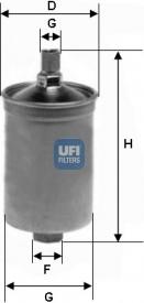 UFI 31.503.00 - Топливный фильтр autosila-amz.com