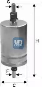 UFI 31.591.00 - Топливный фильтр autosila-amz.com
