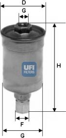 UFI 31.511.00 - Фильтр топливный легковой ALFA ROMEO, FIAT, LANCIA, DIV. autosila-amz.com