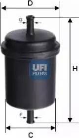 UFI 31.691.00 - Топливный фильтр autosila-amz.com
