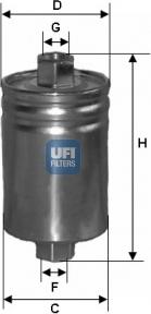 UFI 31.589.00 - Топливный фильтр autosila-amz.com