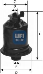 UFI 31.592.00 - Топливный фильтр autosila-amz.com