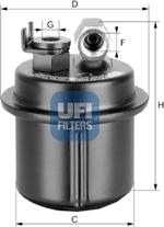 UFI 31.535.00 - Топливный фильтр autosila-amz.com
