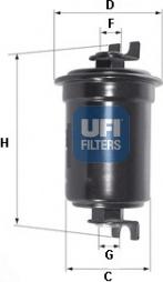 UFI 31.650.00 - Топливный фильтр autosila-amz.com