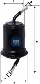 UFI 31.520.00 - Топливный фильтр autosila-amz.com