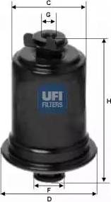 UFI 31.554.00 - Топливный фильтр autosila-amz.com
