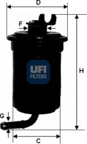 UFI 31.695.00 - Топливный фильтр autosila-amz.com