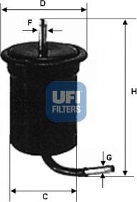 UFI 31.761.00 - Топливный фильтр autosila-amz.com