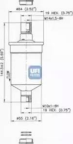 UFI 31.662.00 - Топливный фильтр autosila-amz.com