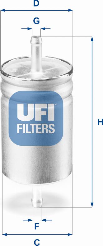 UFI 31.611.00 - Топливный фильтр autosila-amz.com