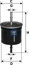 UFI 31.624.00 - Топливный фильтр autosila-amz.com