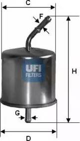 UFI 31.625.00 - Топливный фильтр autosila-amz.com