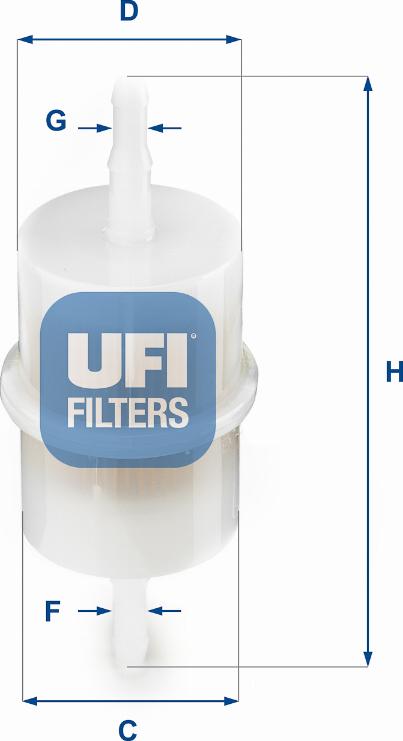 UFI 31.001.00 - Топливный фильтр autosila-amz.com